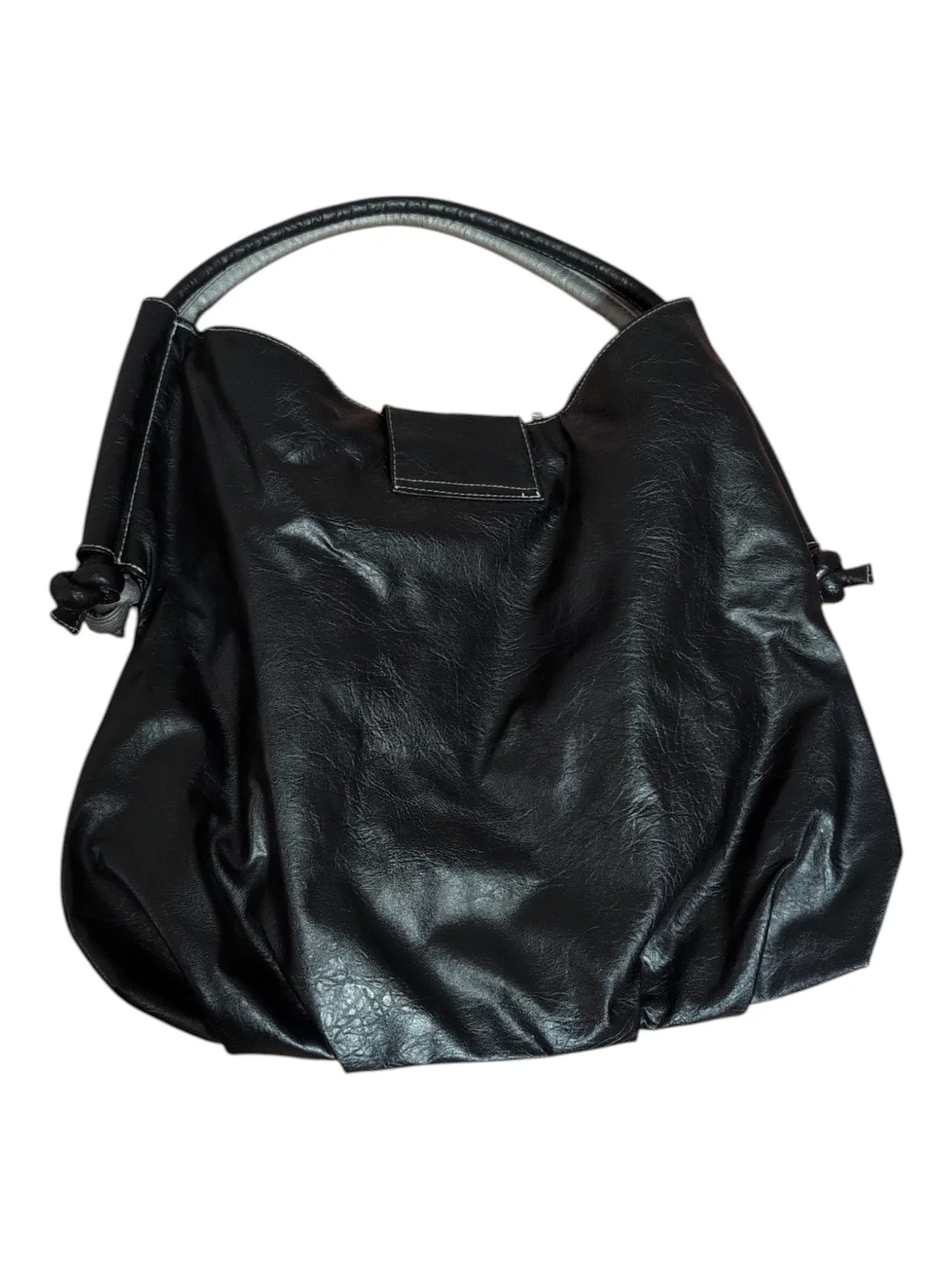 Stylish Two-Tone Black and Gray Women’s Hobo Bag